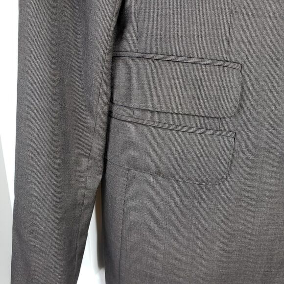 Banana Republic Sport Coat Men 38R Brown Marzotto Wool Slim Peak Jacket Blazer - Picture 6 of 16